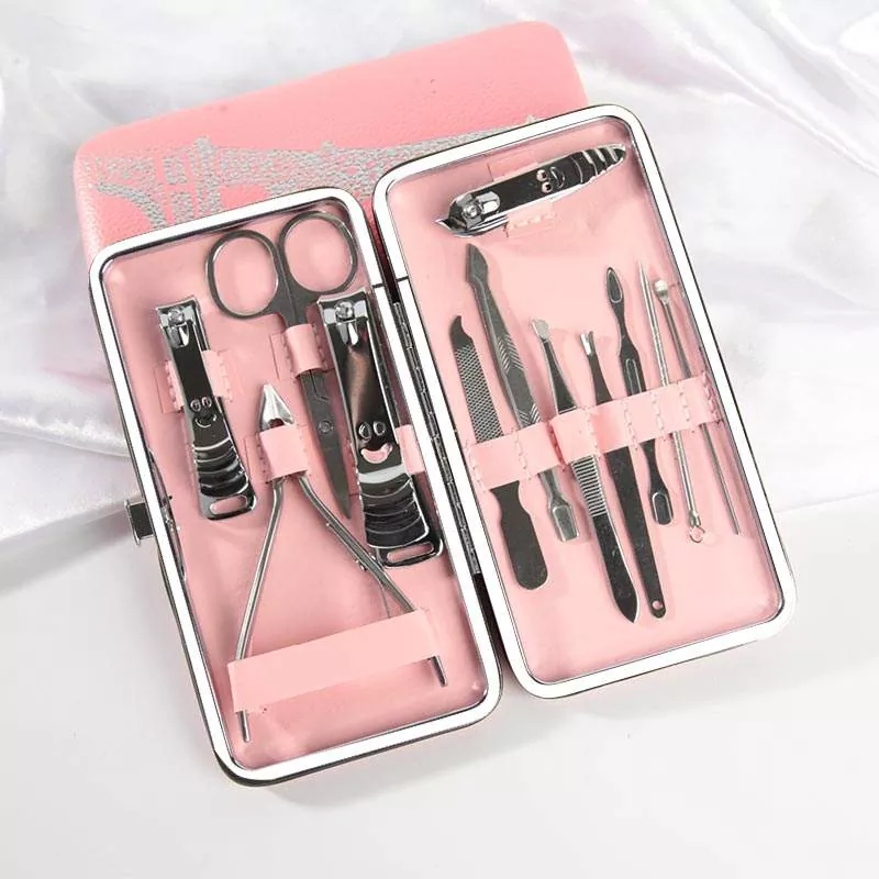 12pcs Dırnaq kəsicisi PU çantası ilə